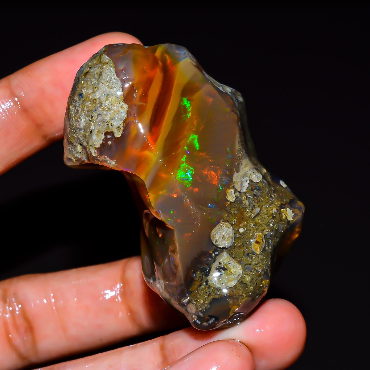 Jewelry Making Raw Materials - Opale Grezzo Naturale Etiope 25-80CT, Gemma