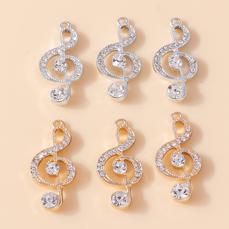 Jewelry Making Notes - 10 pezzi di ciondolo musicale con
