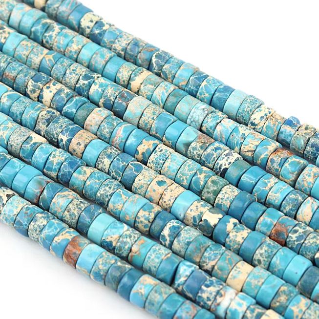 Jewelry Making Gemstones - Perle di Turchese Naturale Pietra Imperiale,