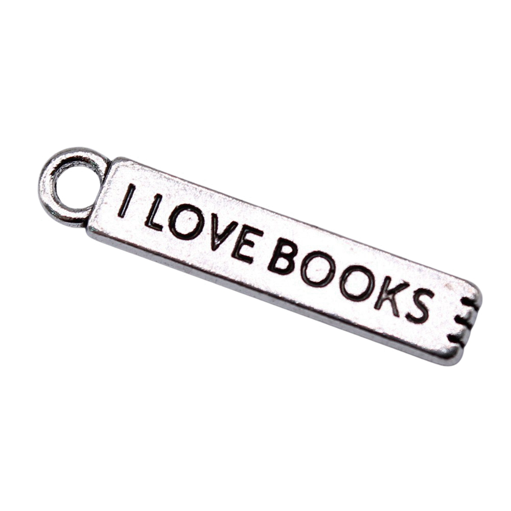 Jewelry Making Journal - 20 pz/lotto I Love Books Charms
