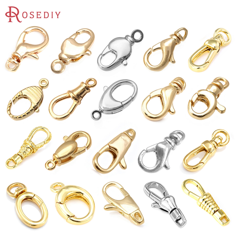 Jewelry Making Metal Supplies - Chiusure a moschettone girevoli in ottone