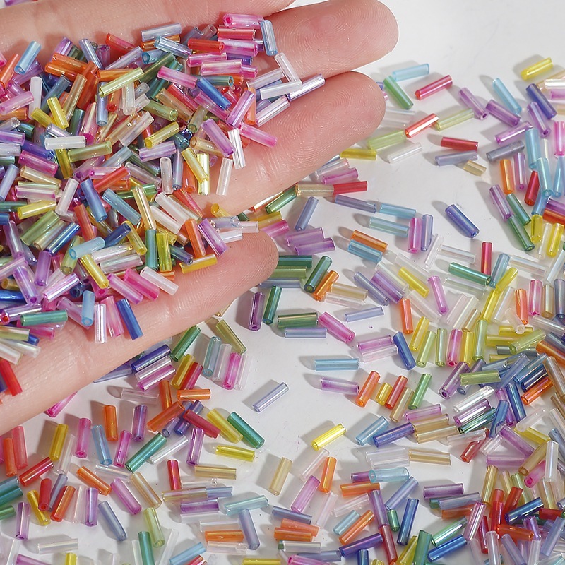 Seed Bead Tube - 2x7mm 600 pz/lotto Perline di Cristallo