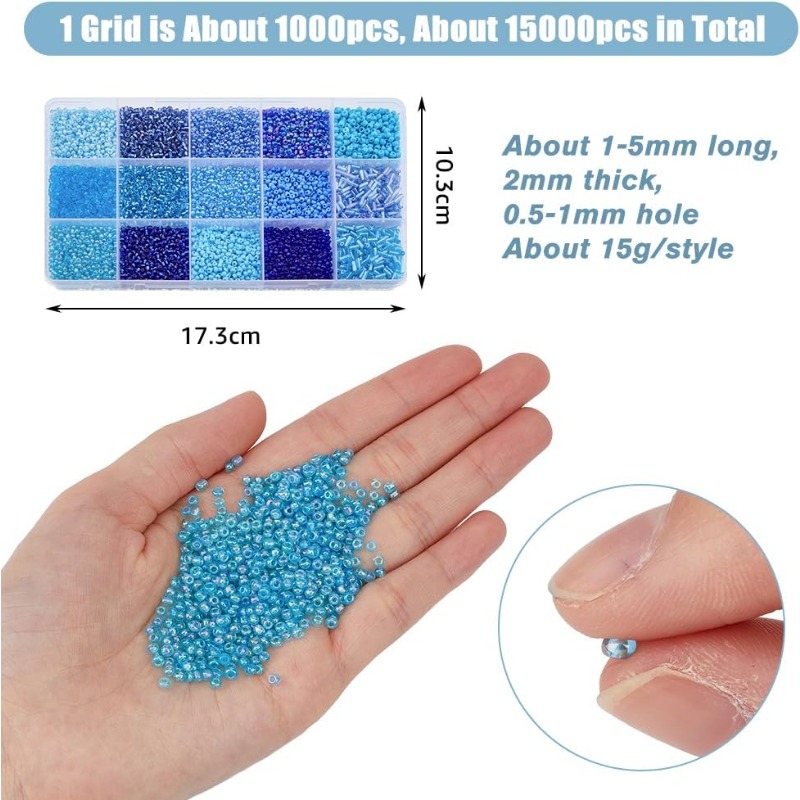 15000 Pz 15 Stili Perline di S - Seed Bead Tube recensione e prezzo