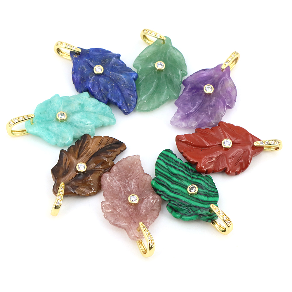 Ciondolo a Foglia in Pietra Na - Jewelry Making Gemstones recensione e prezzo