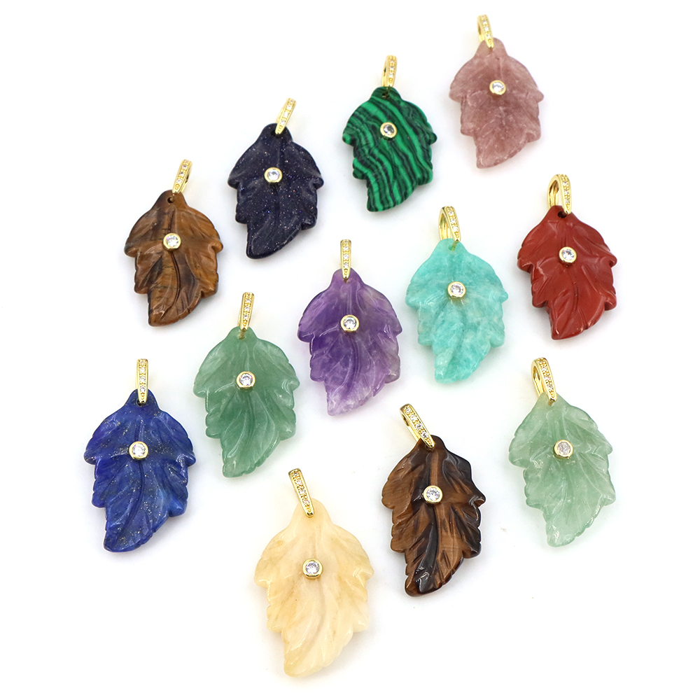 Ciondolo a Foglia in Pietra Na - Jewelry Making Gemstones recensione e prezzo