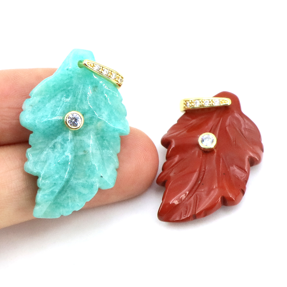 Ciondolo a Foglia in Pietra Na - Jewelry Making Gemstones recensione e prezzo